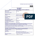 Safety of Household and Similar Electrical Appliances: Test Report IEC 60335-1