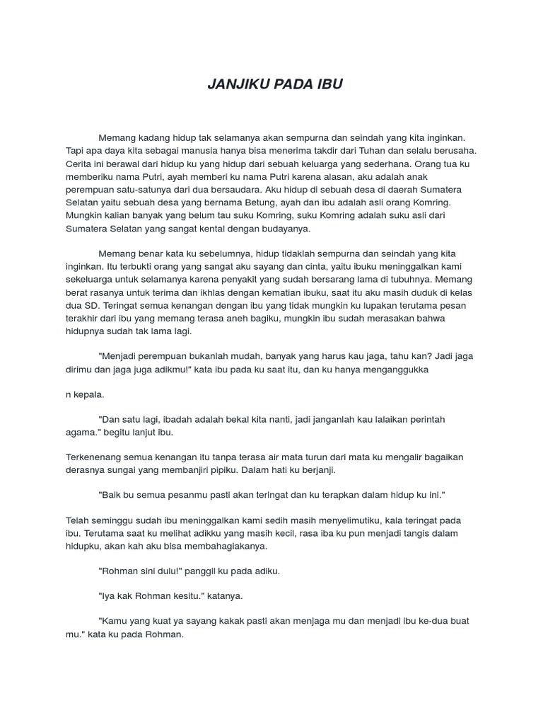 Janjiku Pada Ibu Pdf