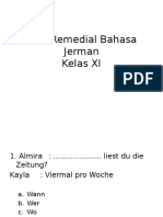 Soal Remedial Bahasa Jerman Kelas XI