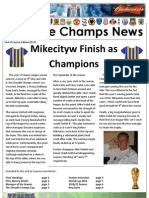 Mikecityw Finish As Champions: Cheadle Champs News
