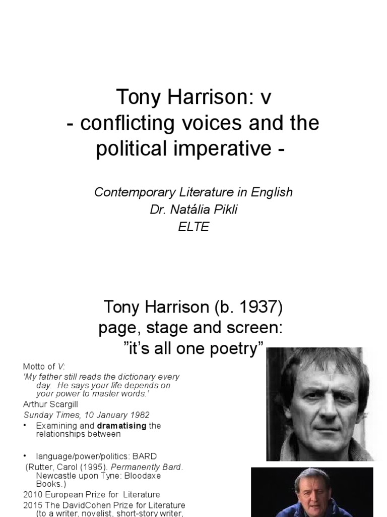 The poetry of tony harrison essay picture