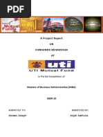 A Project Report ON Consumer Behaviour AT: Masters of Business Administration (MBA)