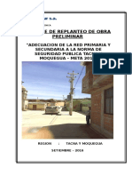 Informe de Replanteo Preliminar