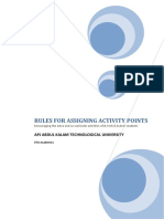 Rules For Assigning Activity Points: Apj Abdul Kalam Technological University