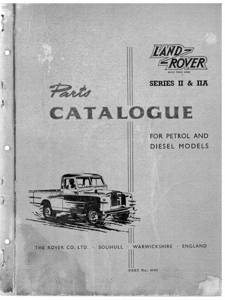 Land Rover Series II & IIA, 2 & 2A Parts Cat. | PDF | Land