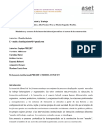 Dinámicas y Actores de La Inserción Laboral Juvenil en El Sector de La Construcción