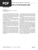 La Supervision y La Formacion Del Analista