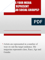 how does your media product represent particular social groups