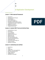 Android Application Development - Course Outline PDF
