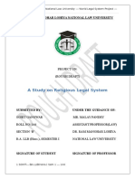 A Study On Religious Legal System: Dr. Ram Mahohar Lohiya National Law University