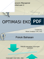 Pertemuan 2 Optimasi Ekonomi 1