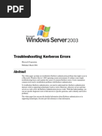 Troubleshooting Kerberos Errors