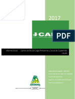 Informe inicial sobre el Centro de Acción Legal Ambiental y Social de Guatemala (CALAS