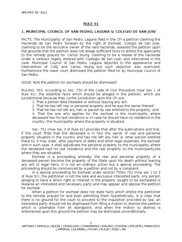 Legal Escheat Case Studies | PDF | Intestacy | Lawsuit