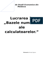 Lucrarea 3: Bazele Numerice Ale Calculatoarelor.": Academia de Studii Economice Din Moldova
