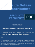 Meios de Defesa - Perguntas Frequentes