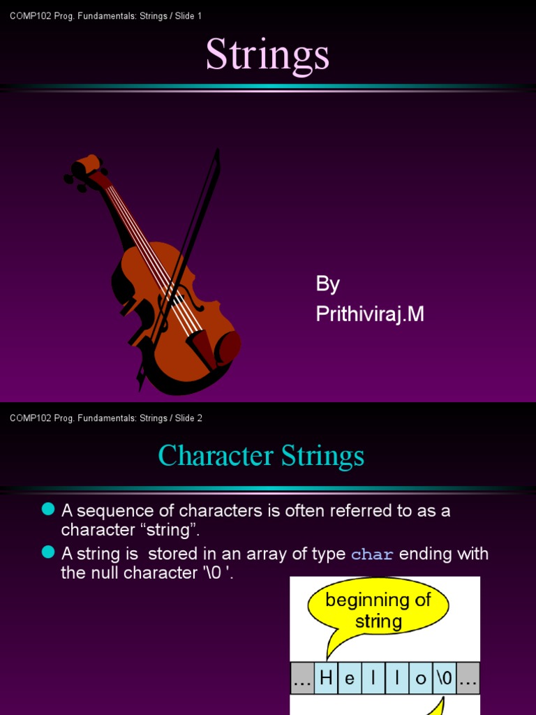 strings.ppt | String (Computer Science) | Array Data Type