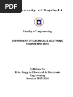 Syllabus of B.SC Eng EEE 2015-2016