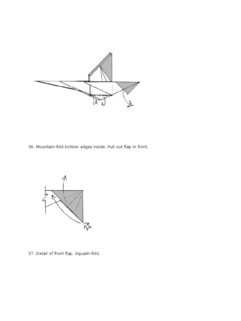 MountainFold Bottom Edges Inside. Pull Out Flap in Front PDF Paper