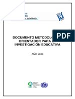 Documento metológico orientador para la investigación educativa (INFD 2008)