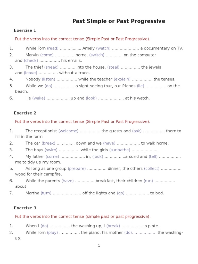 Past Simple Or Past Continous Grammatical Tense Languages