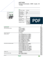 Product data sheet mini circuit breaker A9F74206