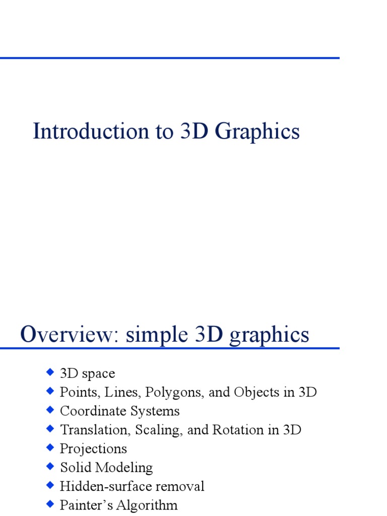 Introduction To 3D Graphics | PDF | Cartesian Coordinate System ...