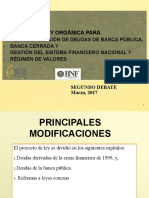 Presentacion Segundo Debate Ley Orgánica para reestructuración de deudas de la Banca Pública