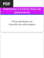 Anamnese e Exame Físico Do Adolescente