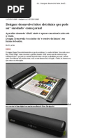 G1 - Designer desenvolve leitor eletrônico que pode ser ‘enrolado’ como jornal - notícias em Tecnologia e Games