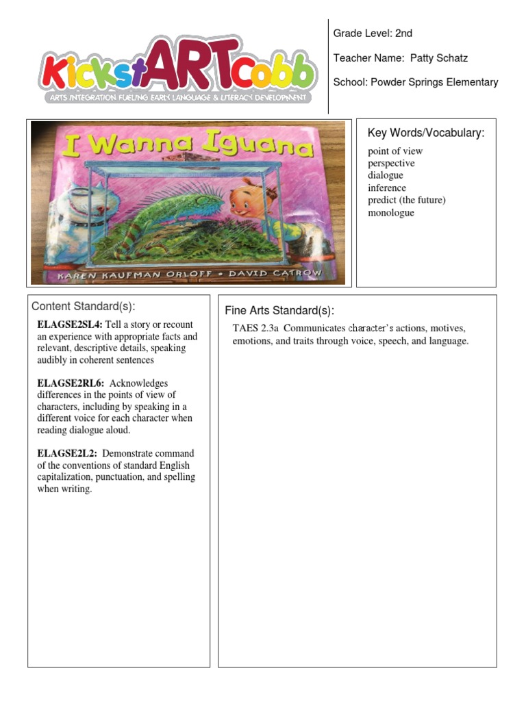 Kickstart Lesson Plan Writing In Role Pdf Narration Educational