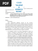 Carta Protesta Futbol