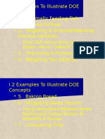 I.2 Examples To Illustrate DOE Concepts 1. Optimally Feeding Fish 2. Targeting A Process/Reducing Process Variation