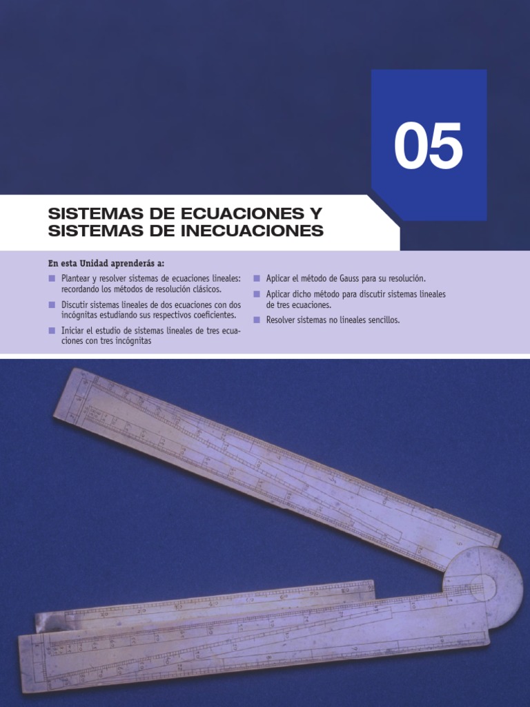 Sistemas Ecs PDF | PDF | Sistema de ecuaciones lineales | Ecuaciones