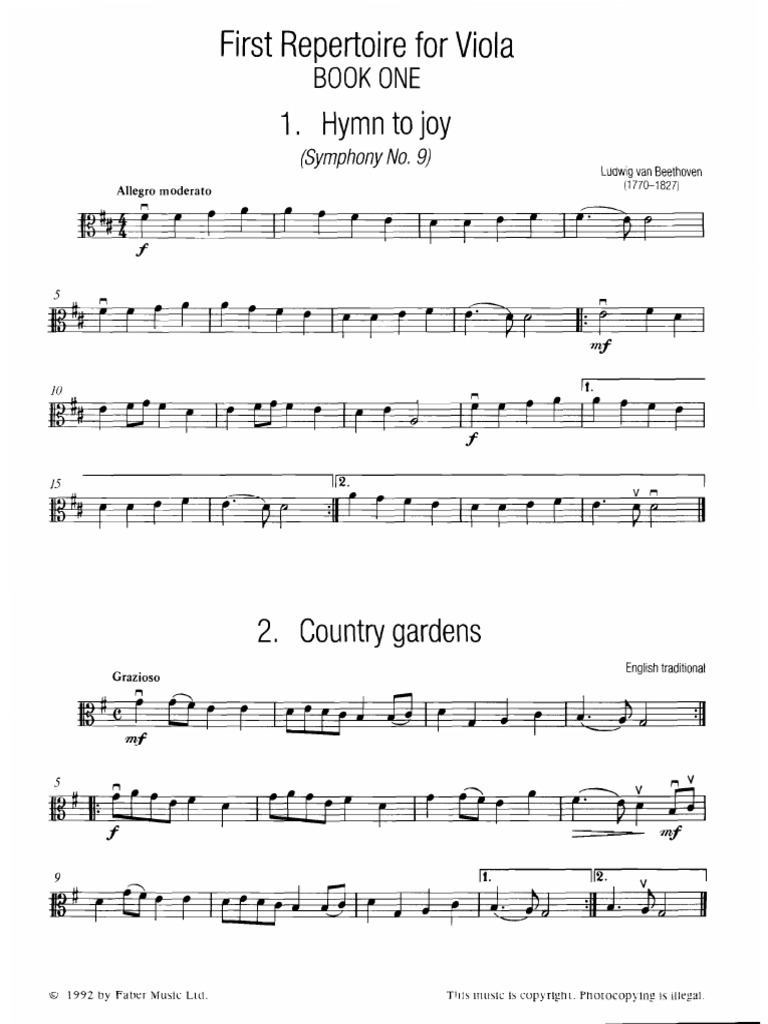 First Repertoire for Viola Book 1 Viola Part