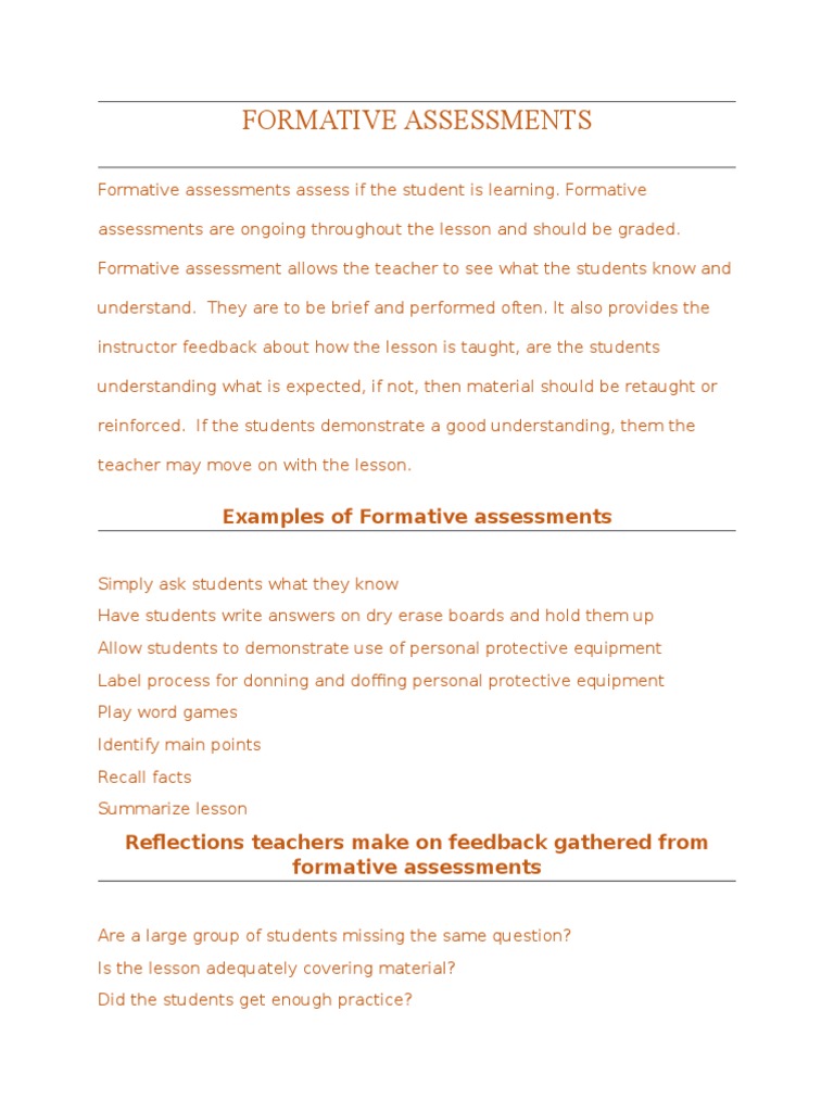Effective Formative Assessment Strategies | PDF | Educational ...