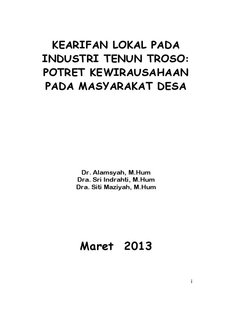 Buku Jepara Troso 1