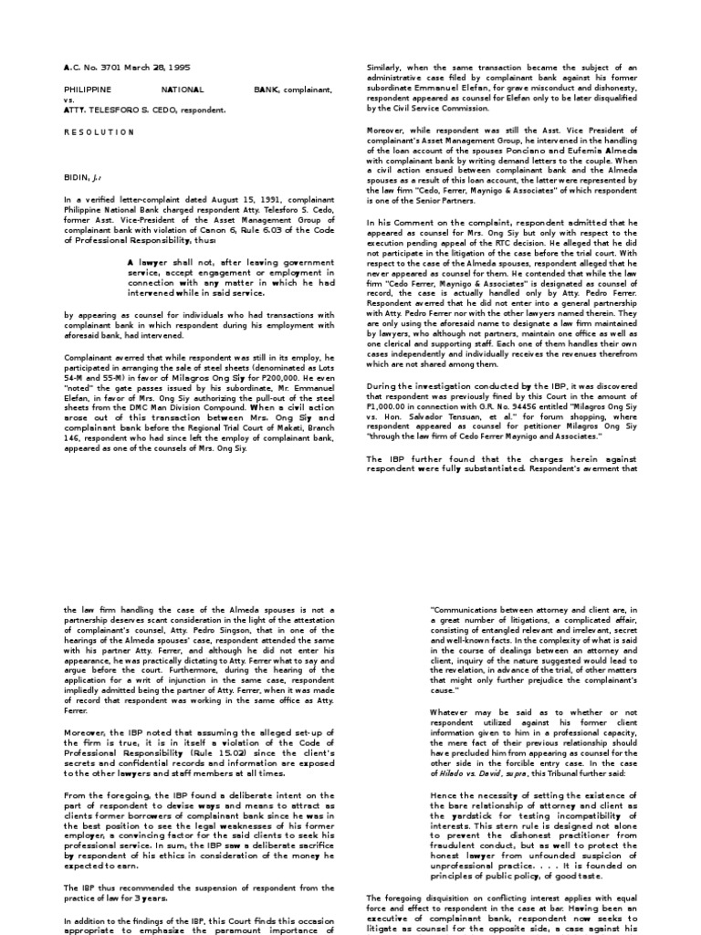 CANON 15 - 17 Case Digests | PDF | Lawyer | Law Firm