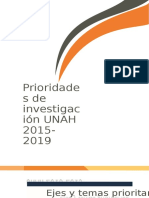 Prioridades de Investigación en La UNAH