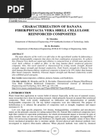 CHARACTERIZATION OF BANANA FIBER/PISTACIA VERA SHELL CELLULOSE REINFORCED COMPOSITES
