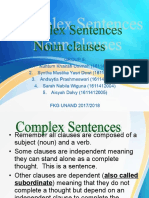 Complex-Sentences Noun Clause