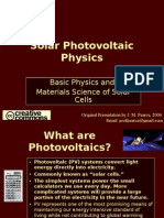 Solar Photovoltaic Physics