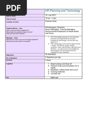 Event Planning