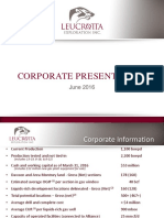 Leucrotta June 2016 Corporate Presentation