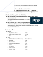 REPORT - Trial Mix Material Grout (Pumpable)