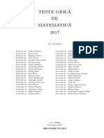 Teste Grila de Matematica 2017 ISBN 978-606-737-224-3
