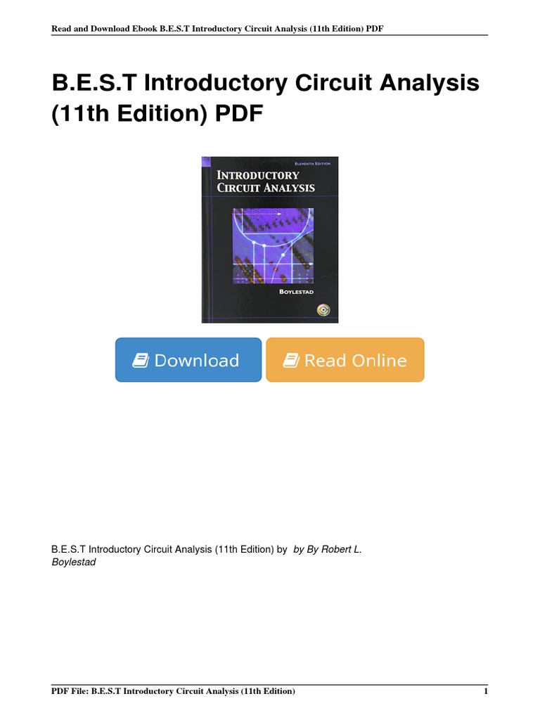 0131730444 Introductory Circuit Analysis 11th Edition .pdf | Network  Analysis (Electrical Circuits) | Electrical Network