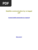 Satellite Communication by vs Bagad PDF