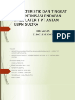 Karakteristik Dan Tingkat Serpentinisasi Endapan Nikel Laterit PT