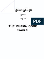 The Burma Code Vol-10